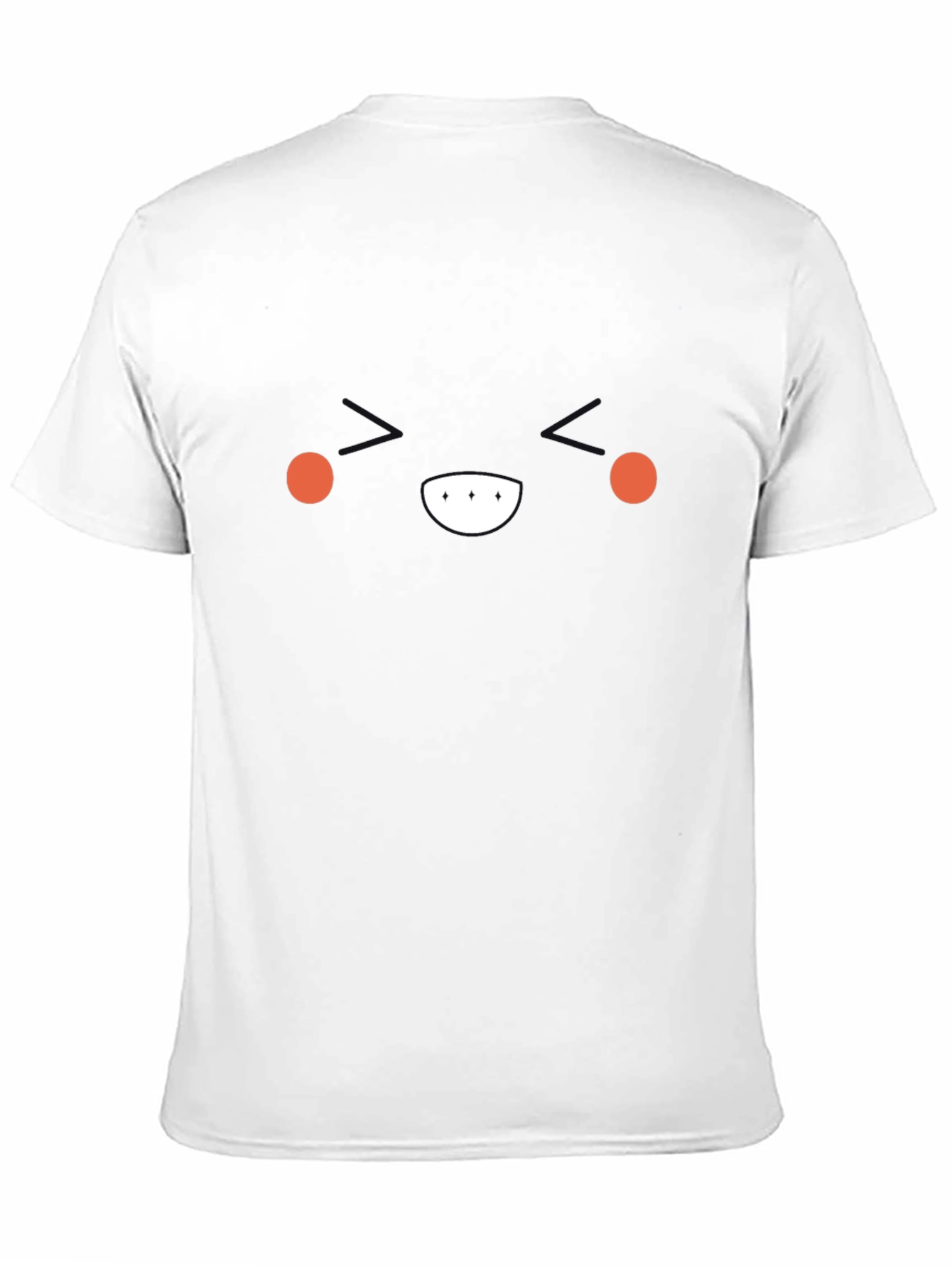 Minimalist Black T-Shirt with Smiling Face