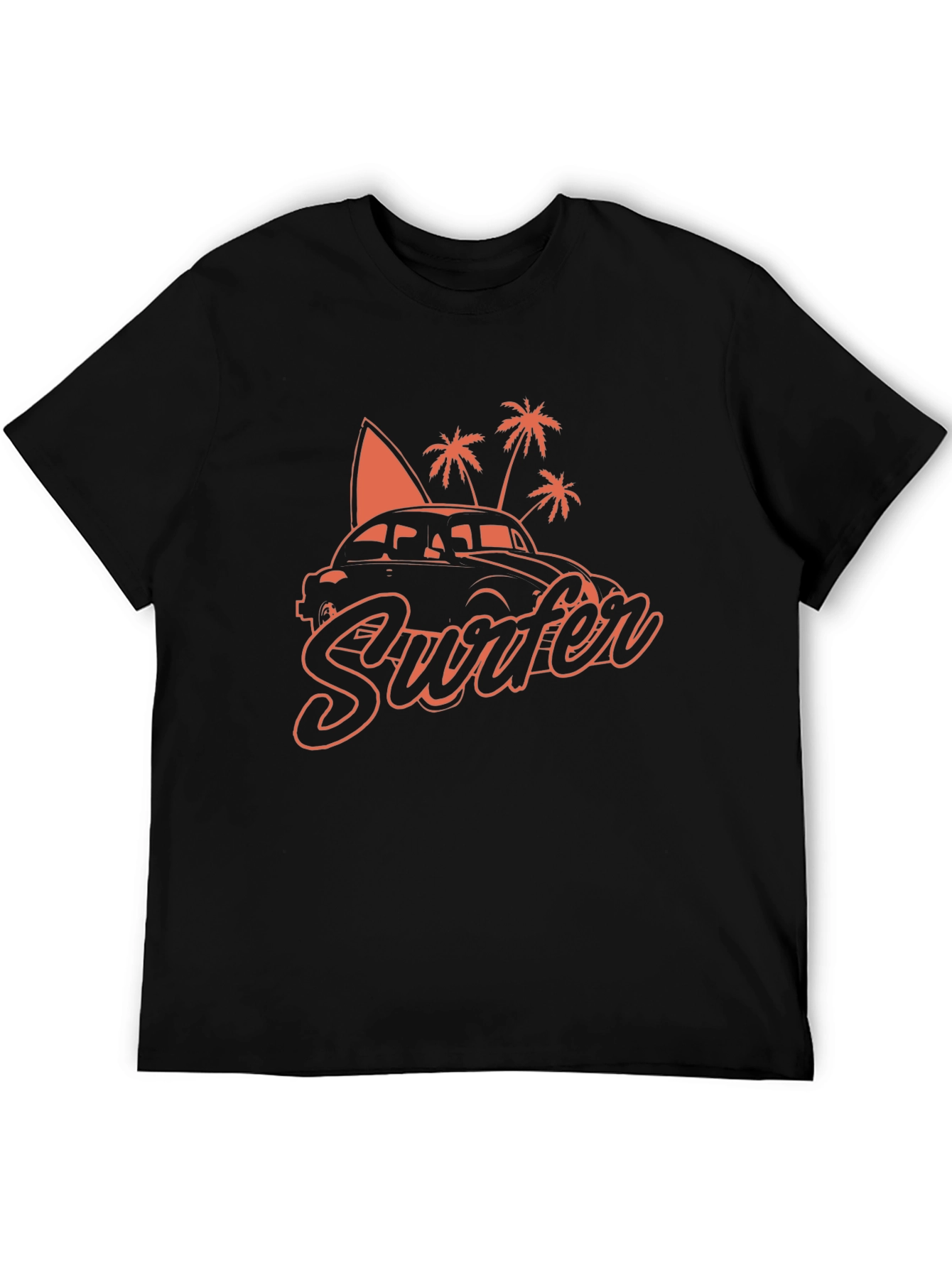 Retro Surfer Car T-Shirt - Black