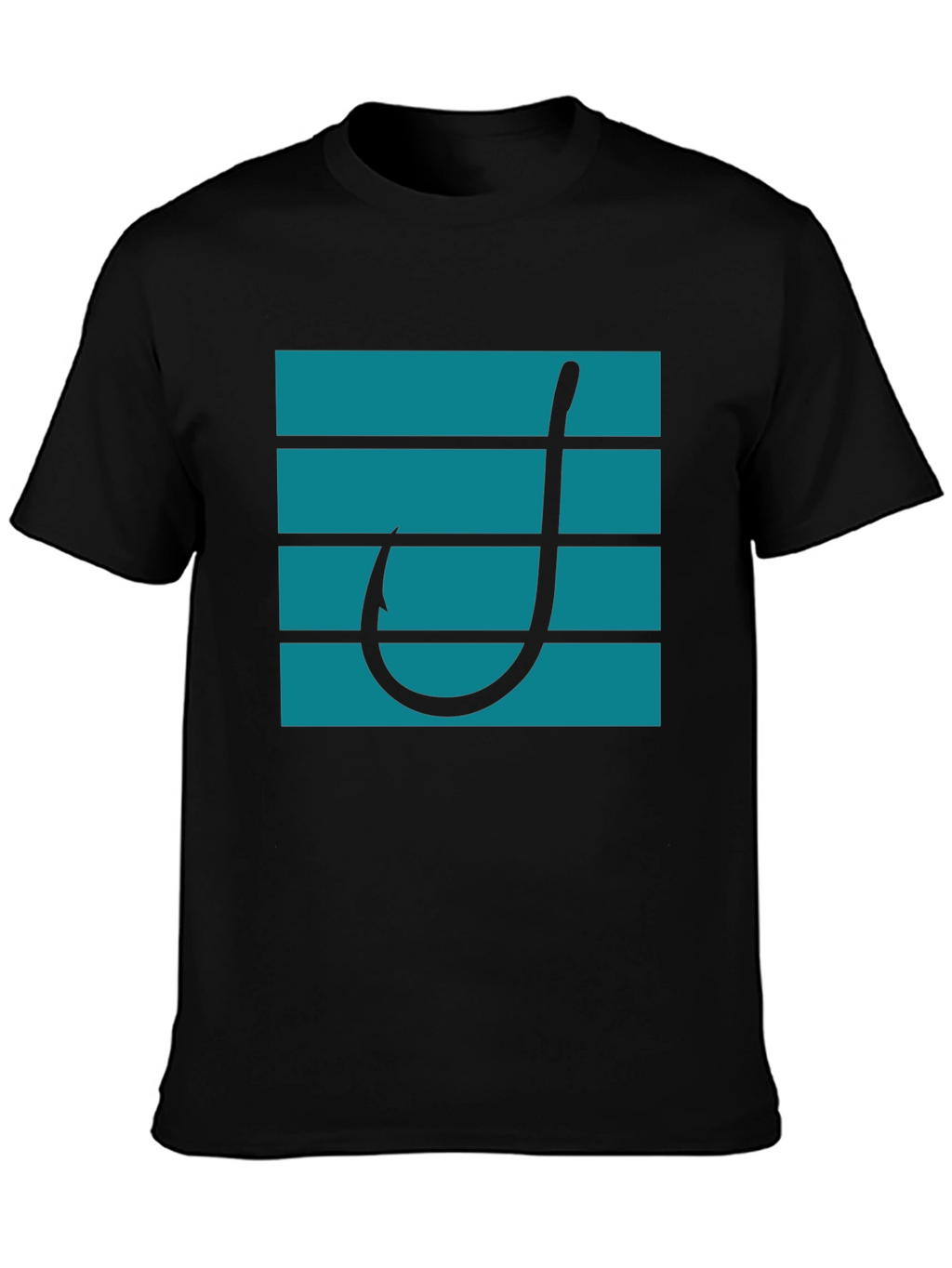 Fishing Hook Graphic Tee - Modern Angler Style