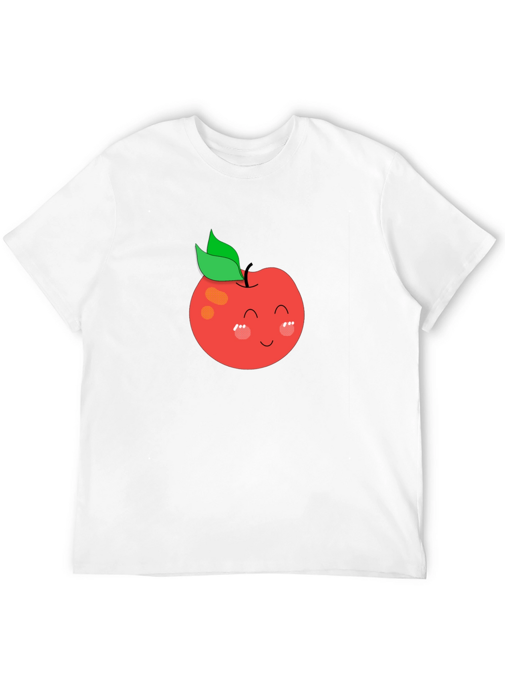 Cute Apple Graphic Black T-Shirt