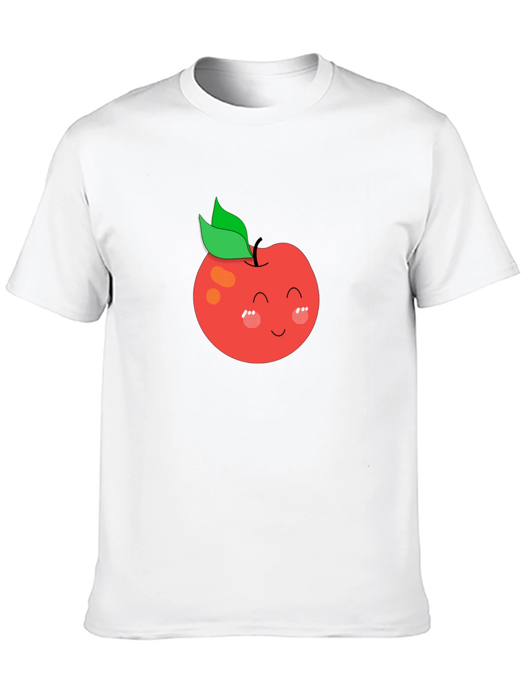 Cute Apple Graphic Black T-Shirt