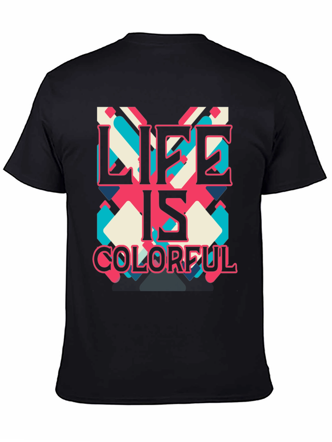 Life is Colorful Graphic Tee - Retro Design T-Shirt