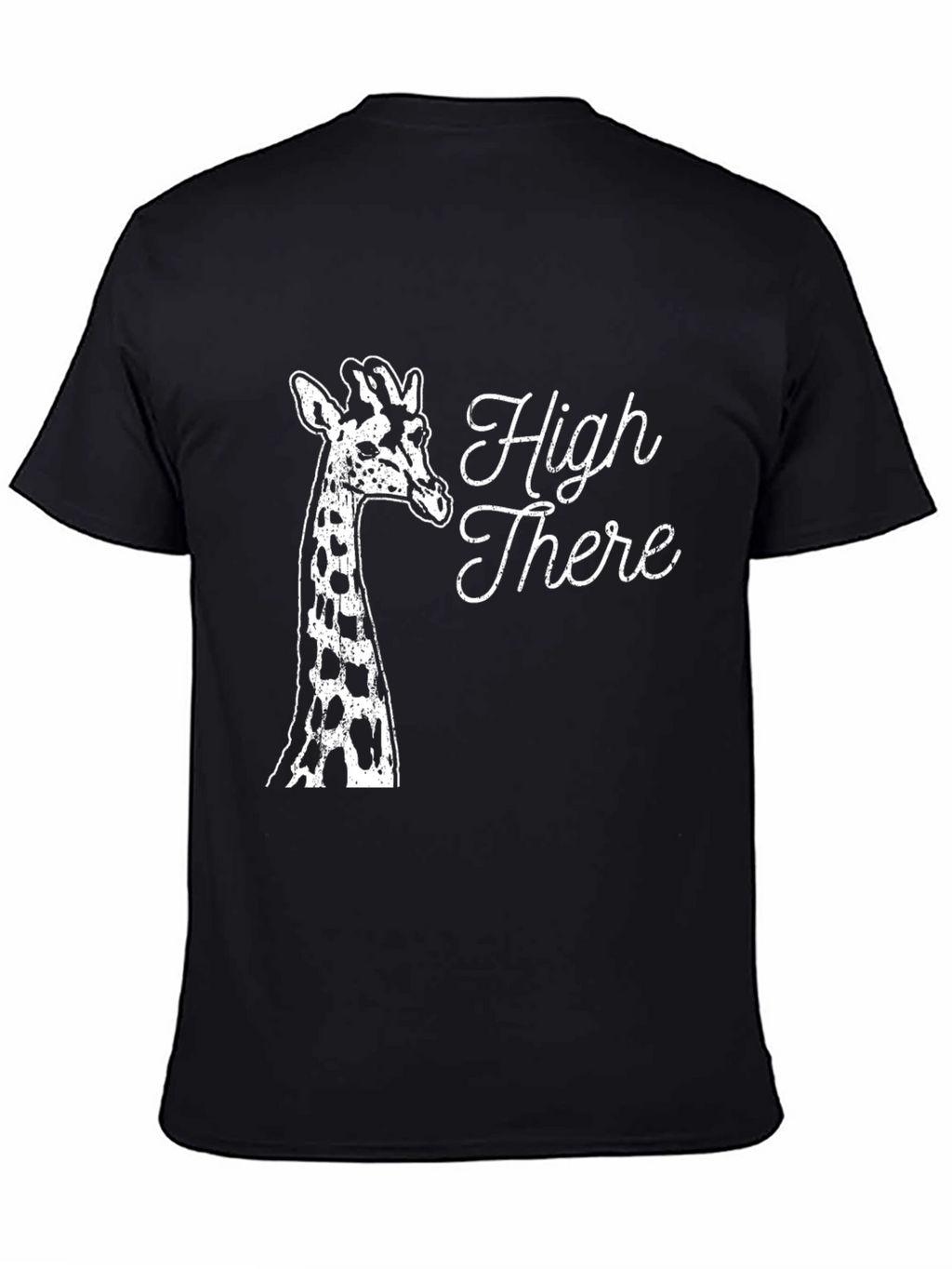 High There Giraffe Graphic Tee - Black