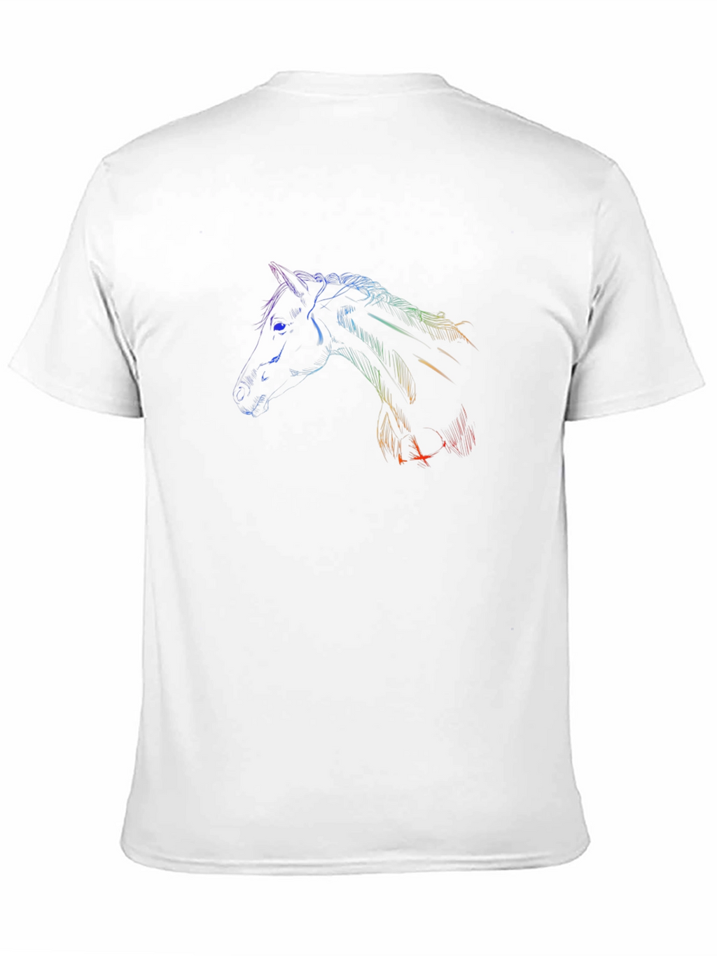 Rainbow Horse Graphic Black T-Shirt