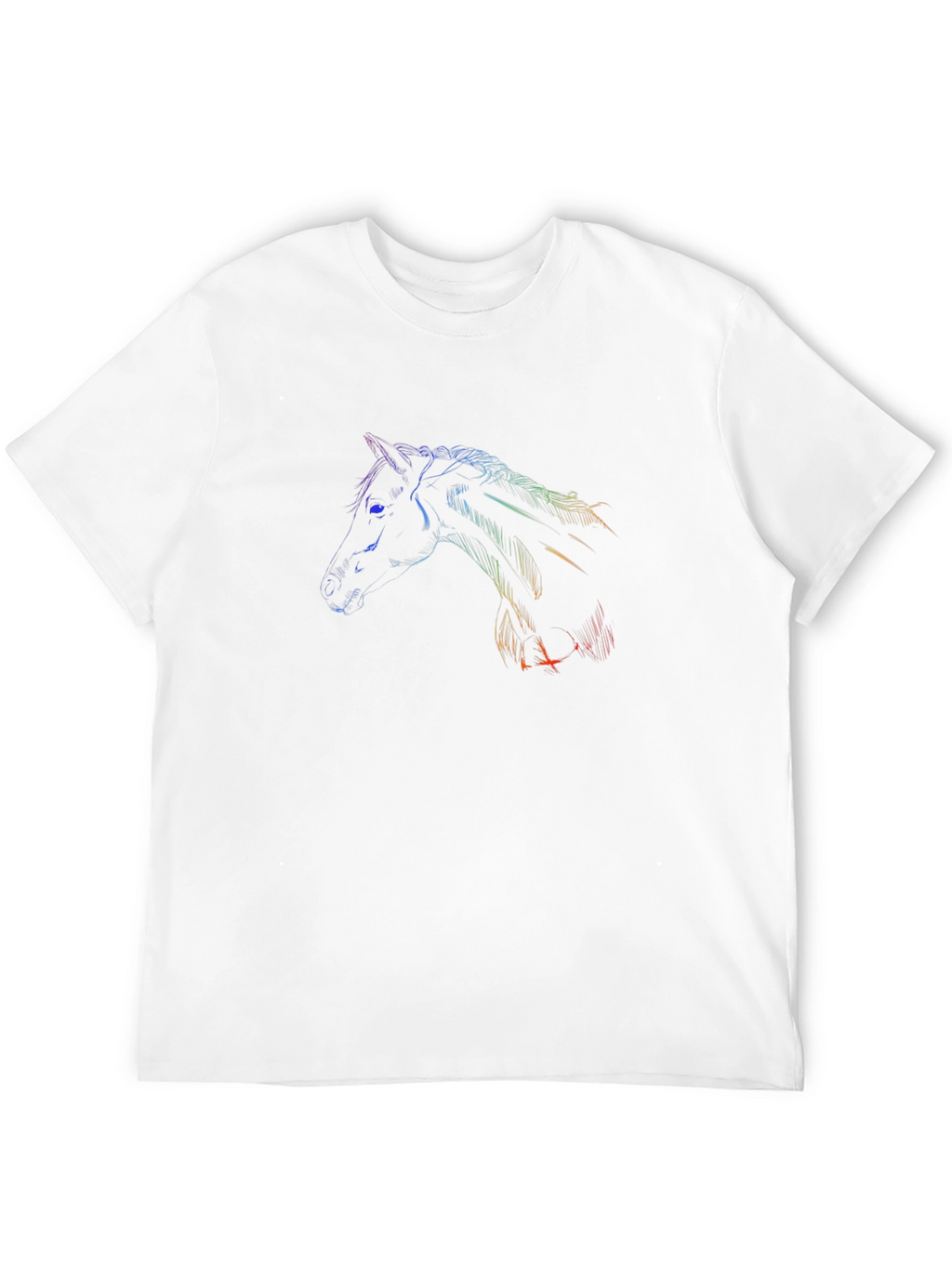 Rainbow Horse Graphic Black T-Shirt