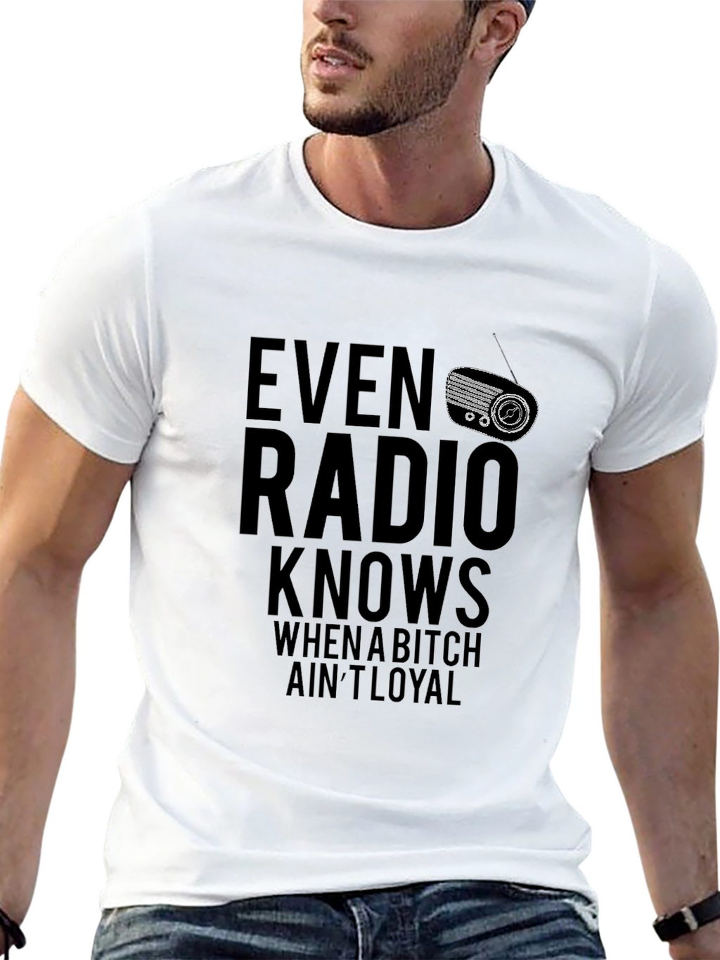 Even Radio Knows Mens Graphic Tee