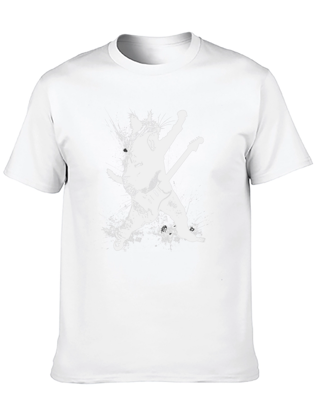 Rock Cat Graphic Tee - Black Unisex Shirt