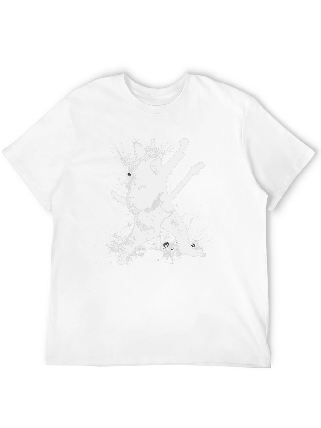 Rock Cat Graphic Tee - Black Unisex Shirt
