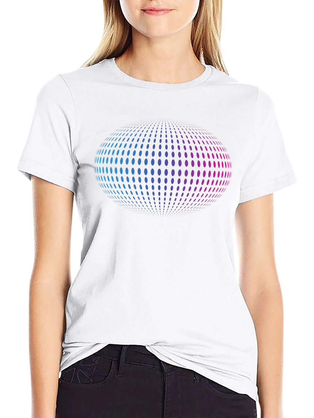 Abstract Sphere Graphic T-Shirt - Black