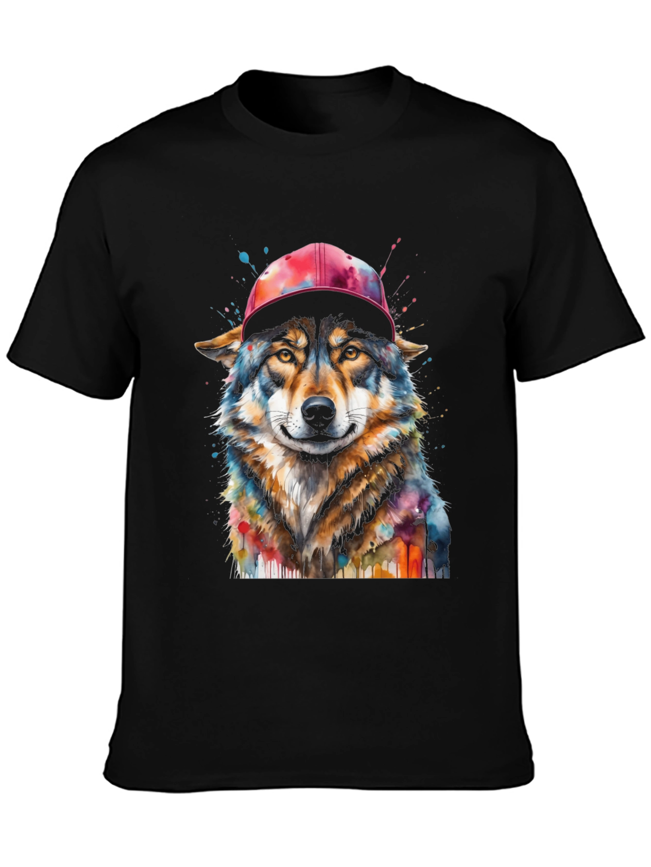 Cool Wolf Tee - Watercolor Graphic