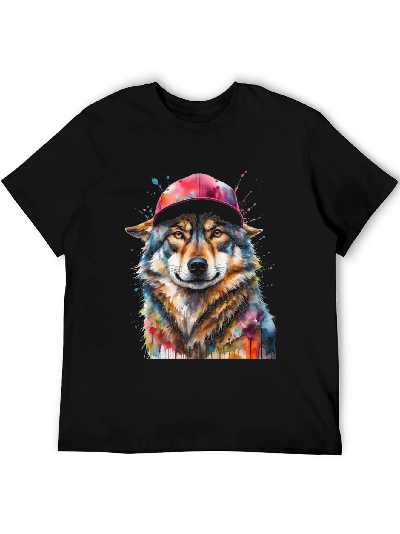 Cool Wolf Tee - Watercolor Graphic