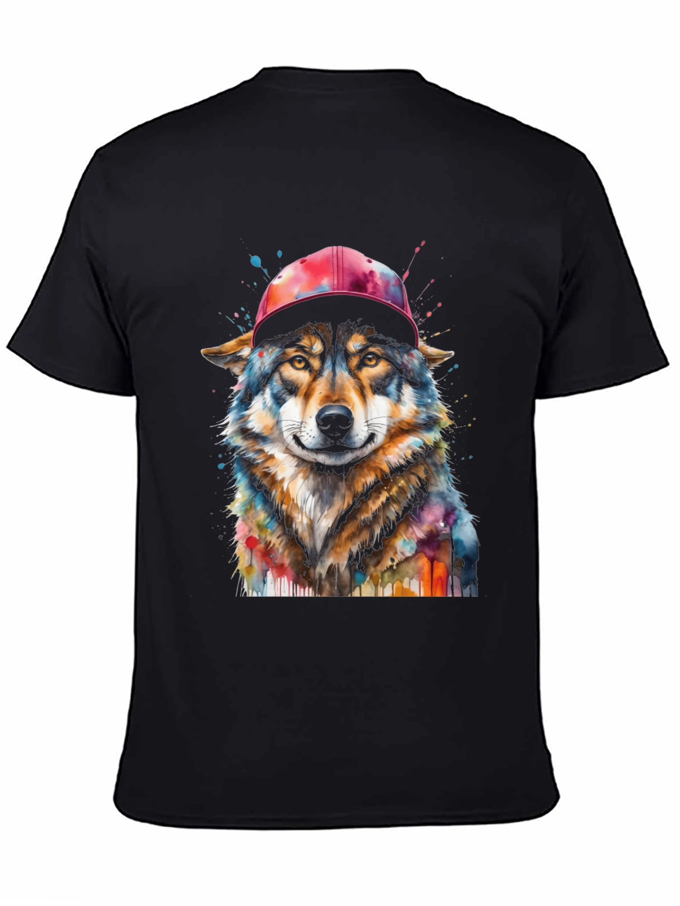 Cool Wolf Tee - Watercolor Graphic