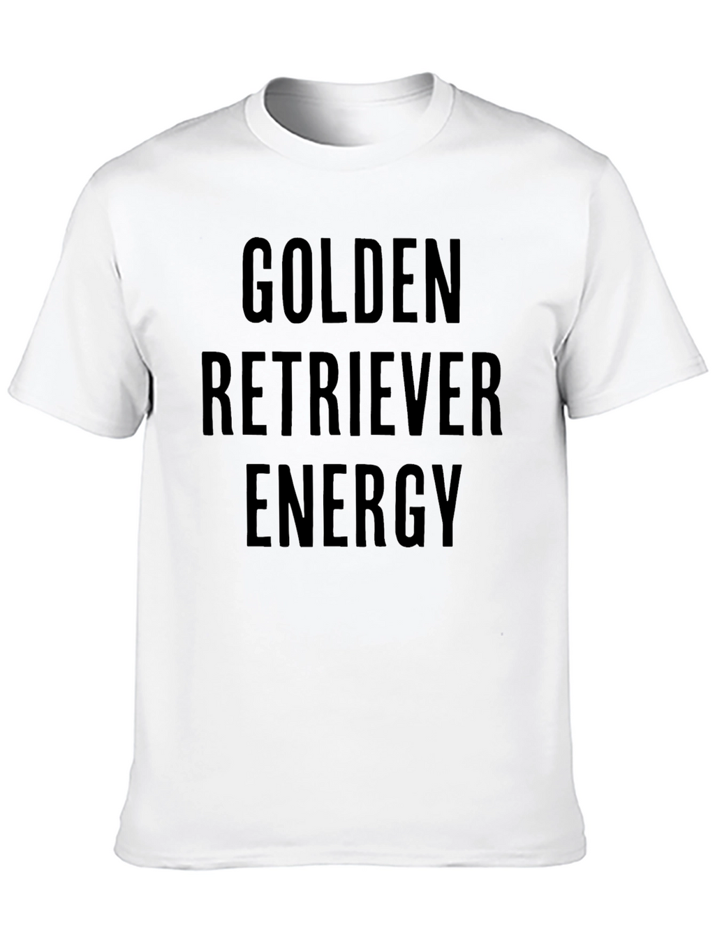 Golden Retriever Energy Black Graphic Tee