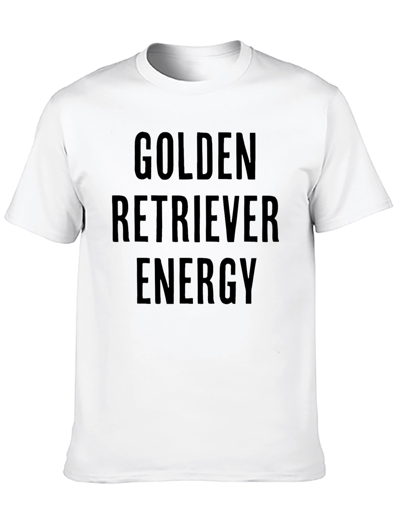 Golden Retriever Energy Black Graphic Tee