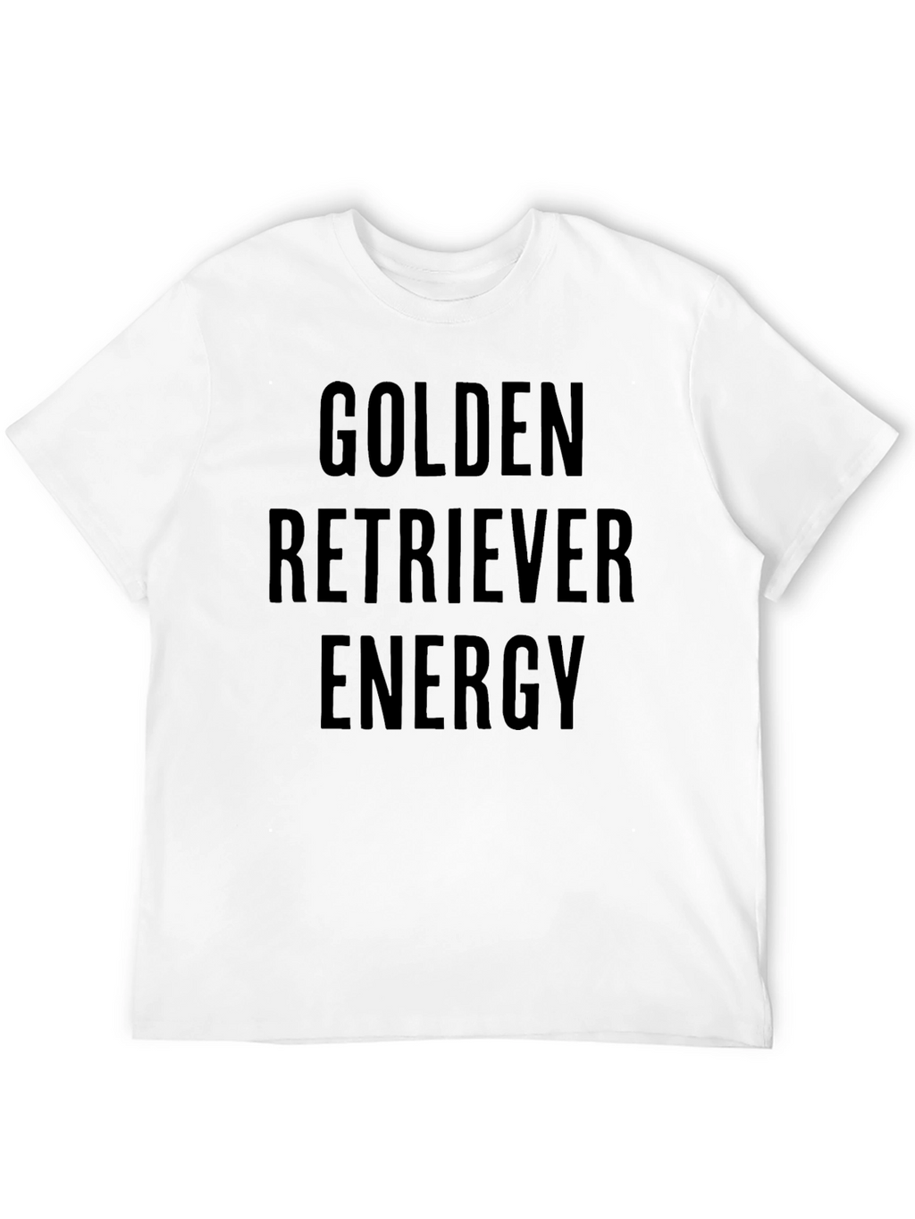 Golden Retriever Energy Black Graphic Tee