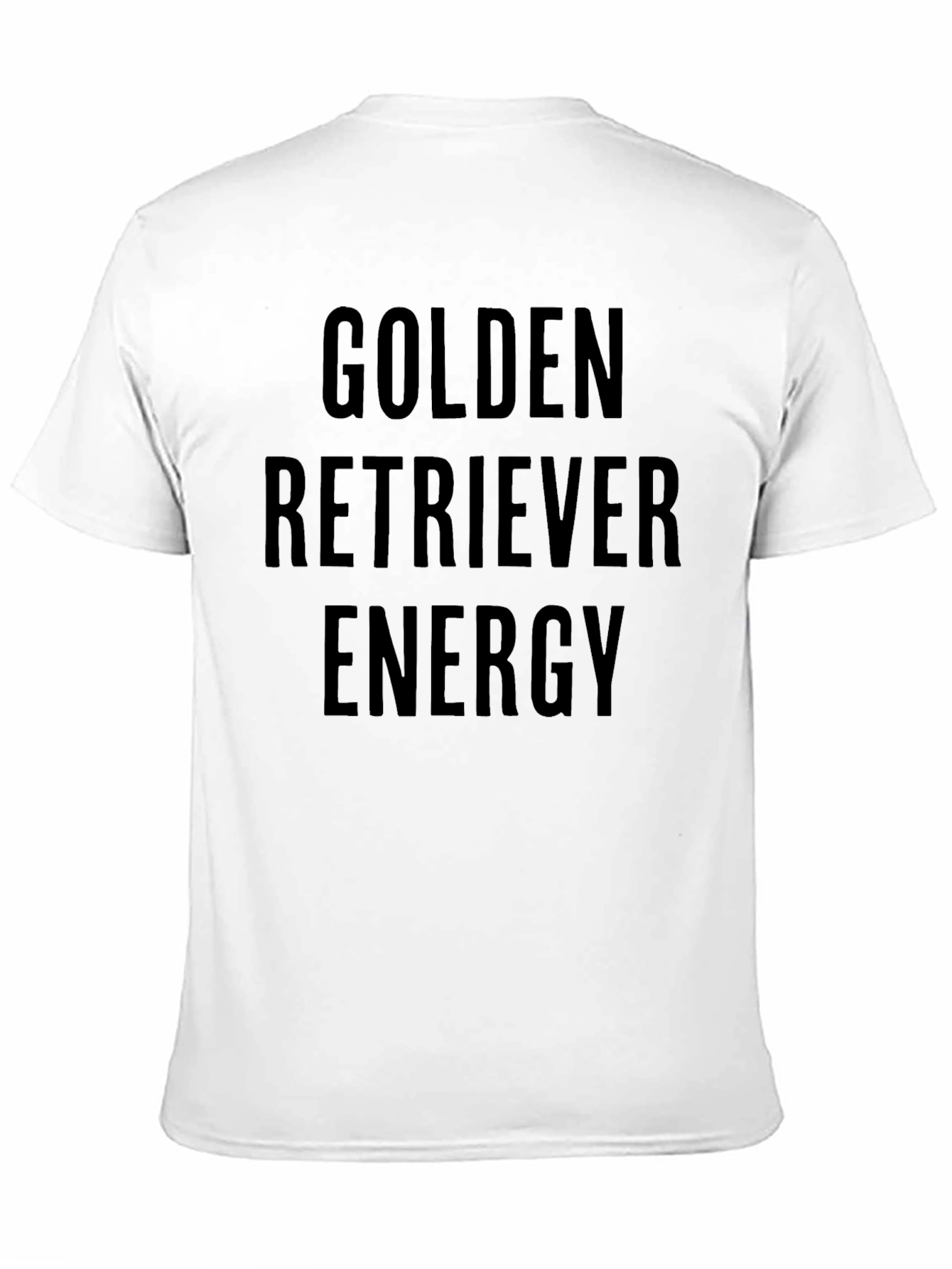Golden Retriever Energy Black Graphic Tee
