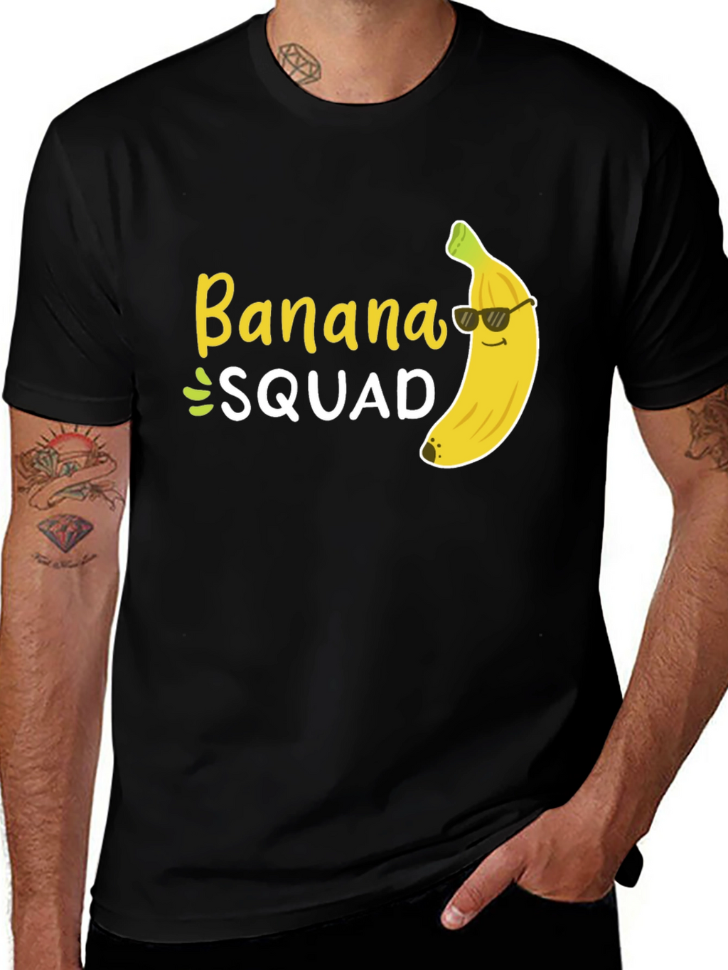 Banana Squad Black Graphic T-Shirt