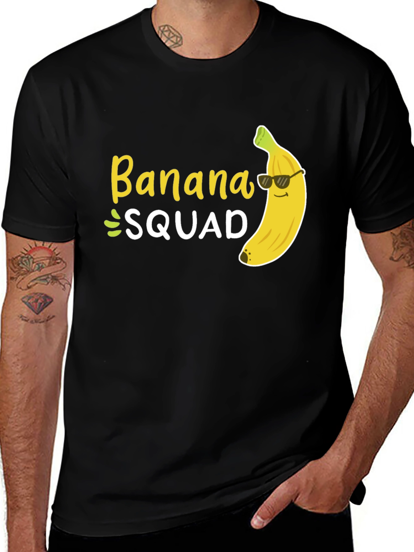 Banana Squad Black Graphic T-Shirt