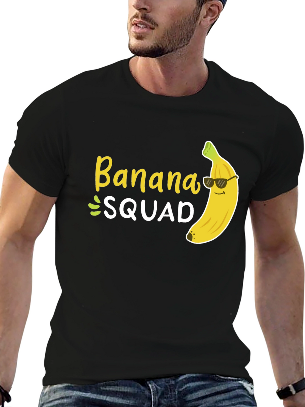 Banana Squad Black Graphic T-Shirt