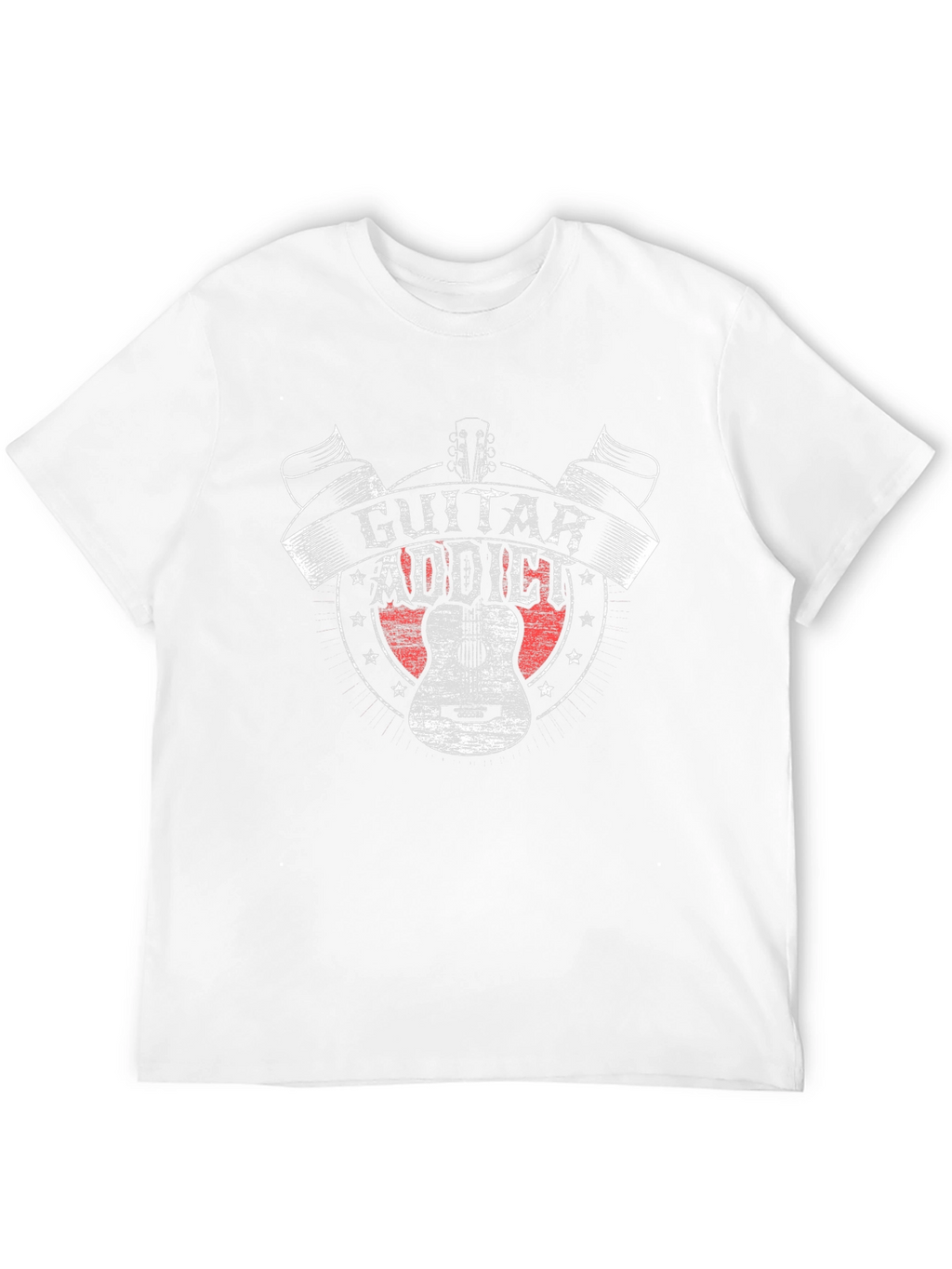 Guitar Addict Graphic Tee - Black Cotton T-Shirt