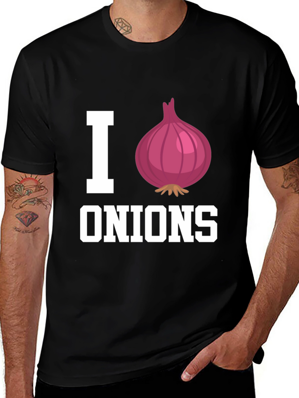 I Heart Onions Graphic Tee - Food Lovers T-Shirt