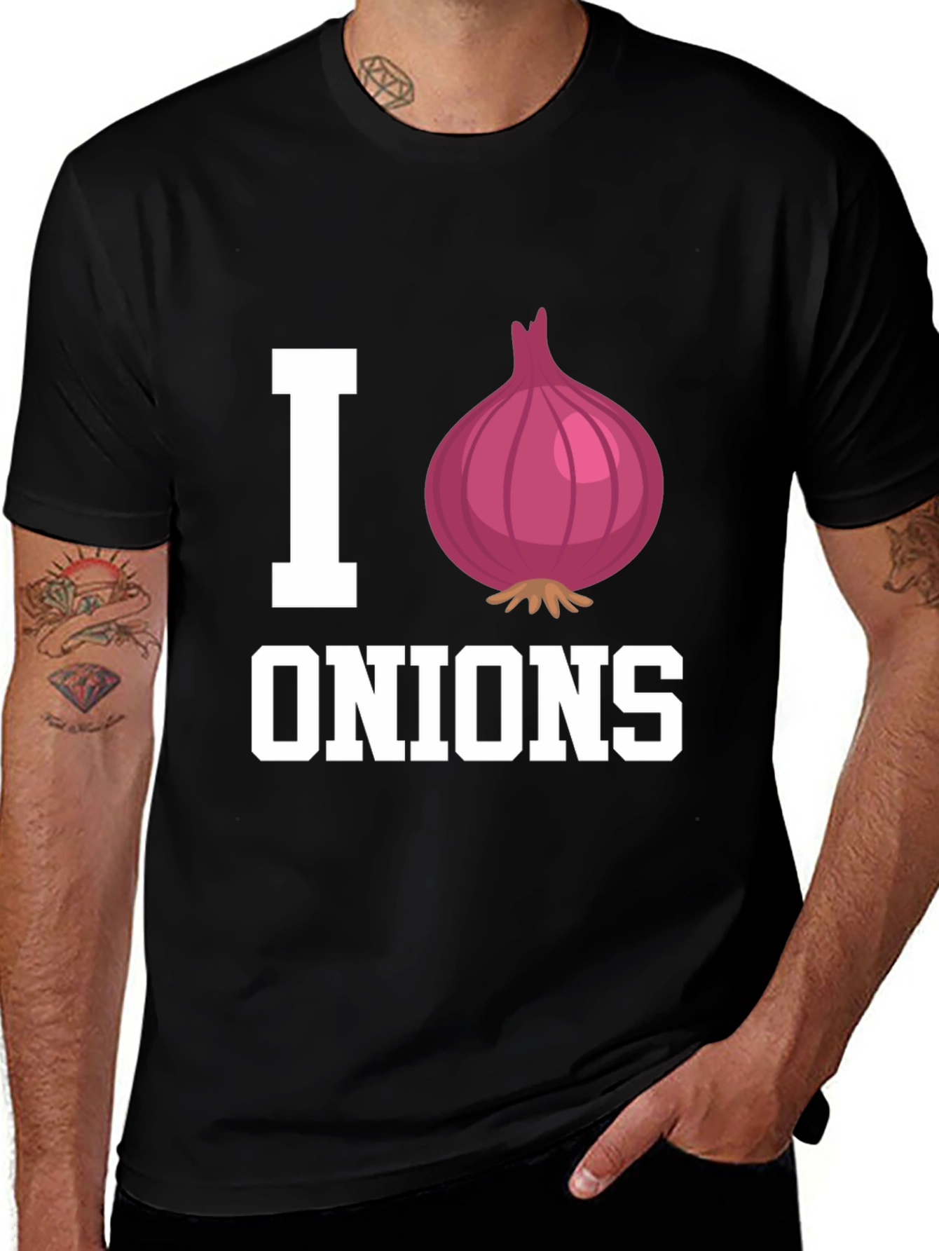 I Heart Onions Graphic Tee - Food Lovers T-Shirt