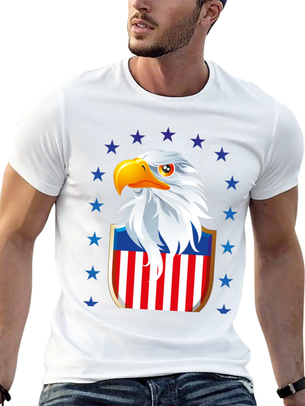 Patriotic Eagle Shield Graphic Tee