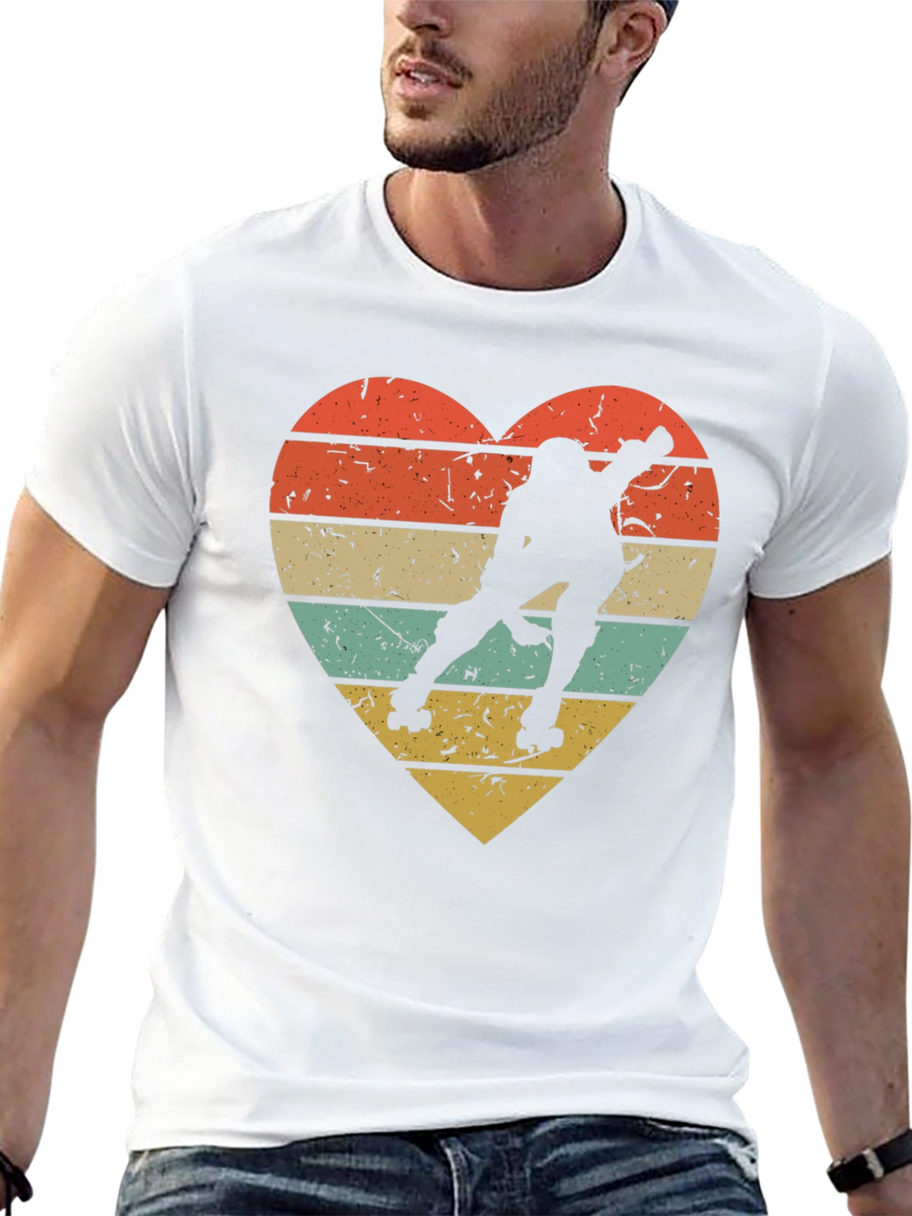 Retro Roller Skating Heart T-Shirt
