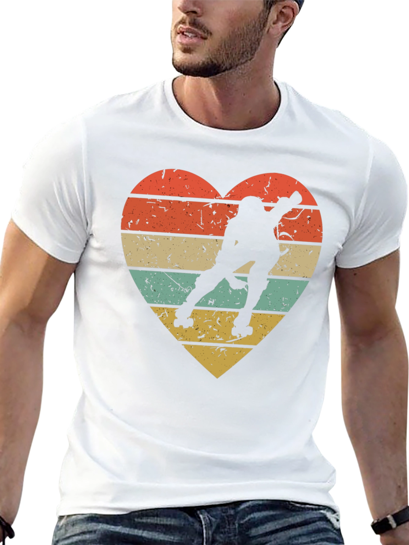 Retro Roller Skating Heart T-Shirt