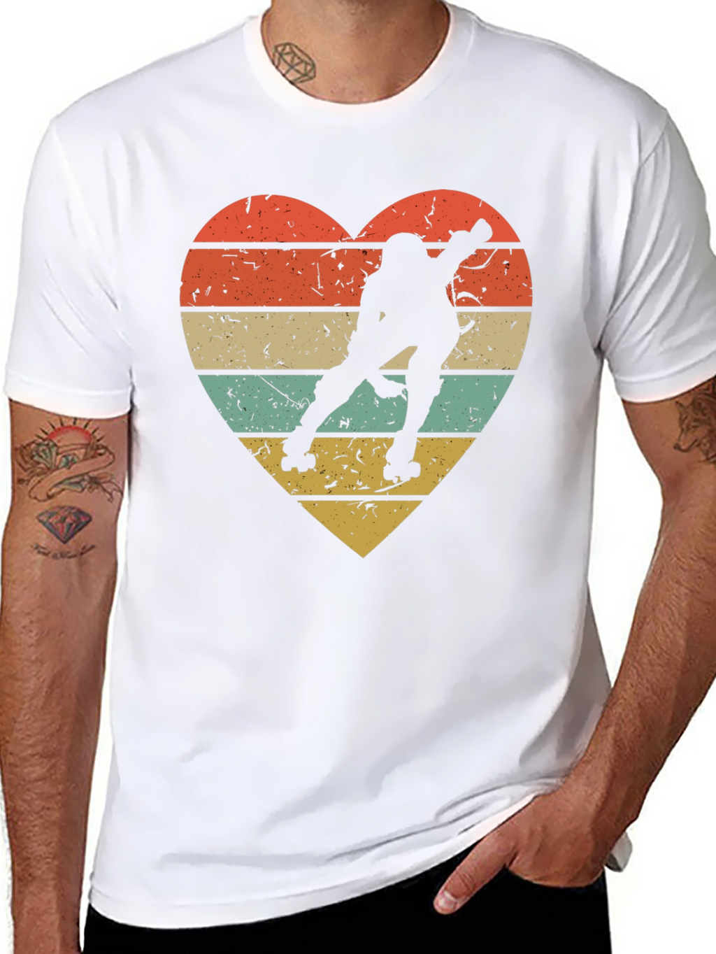 Retro Roller Skating Heart T-Shirt