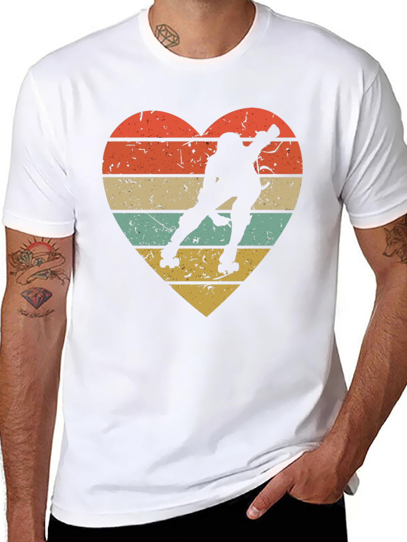 Retro Roller Skating Heart T-Shirt