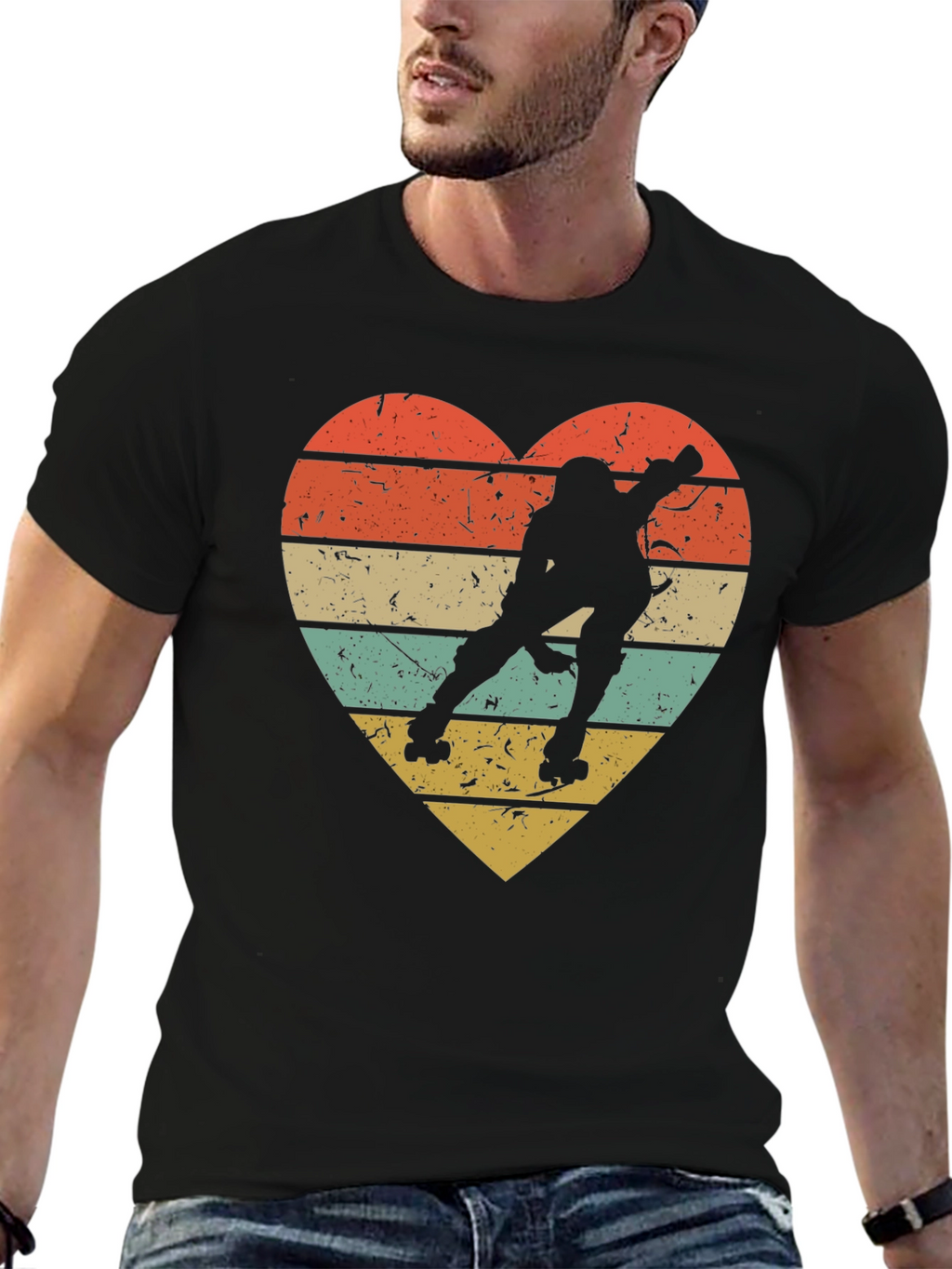 Retro Roller Skating Heart T-Shirt