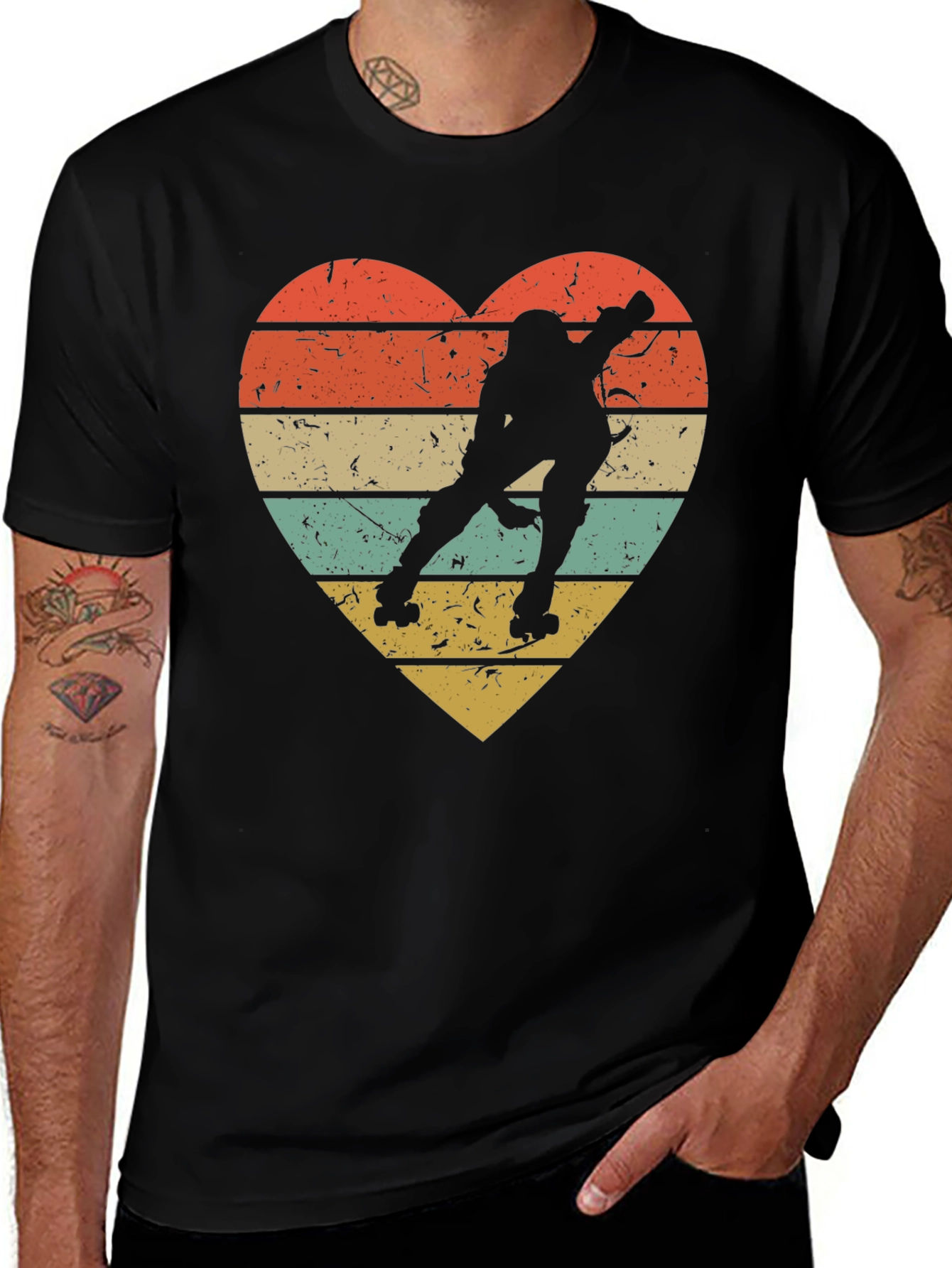 Retro Roller Skating Heart T-Shirt