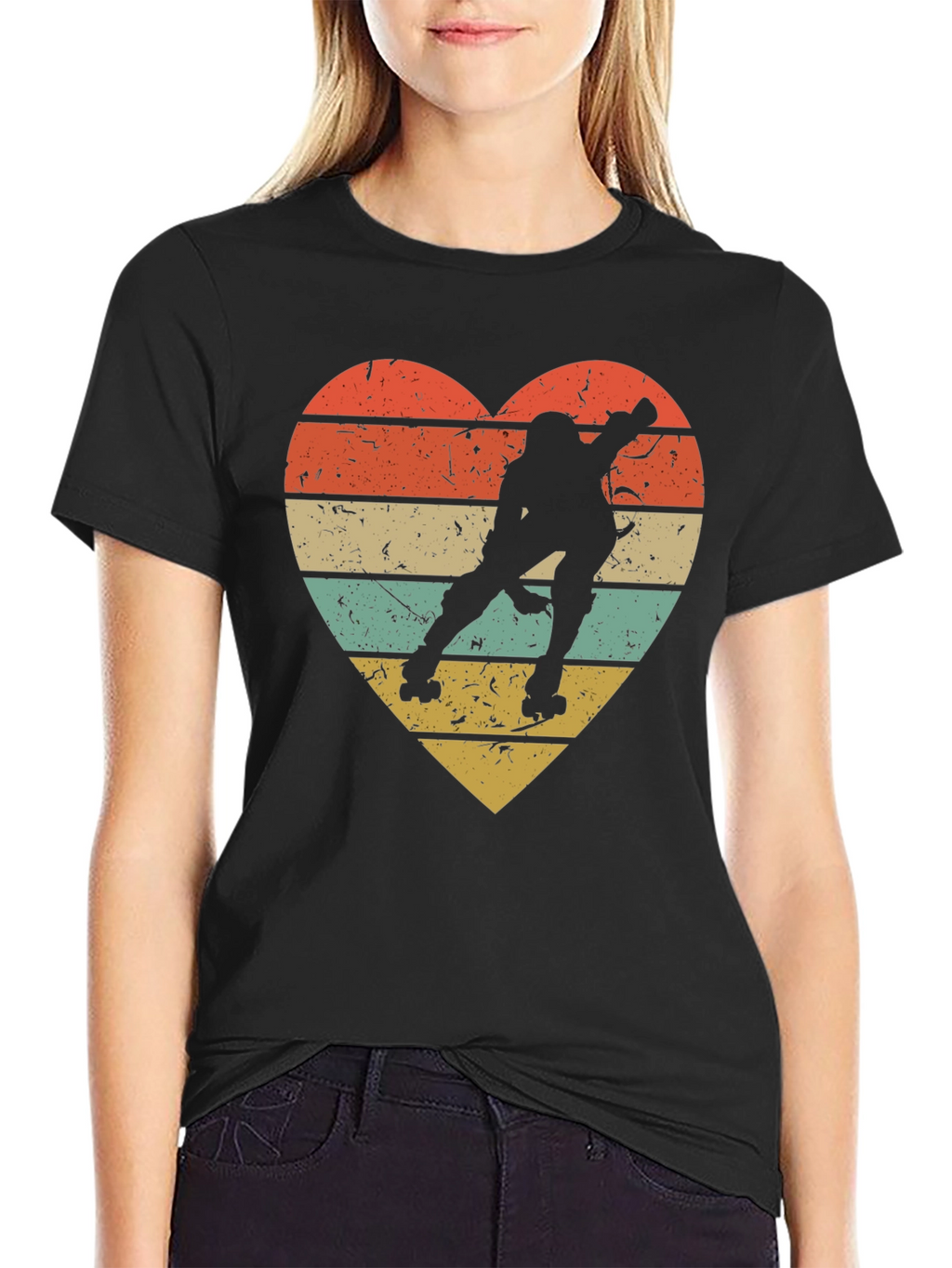 Retro Roller Skating Heart T-Shirt
