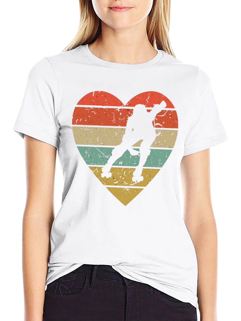 Retro Roller Skating Heart T-Shirt