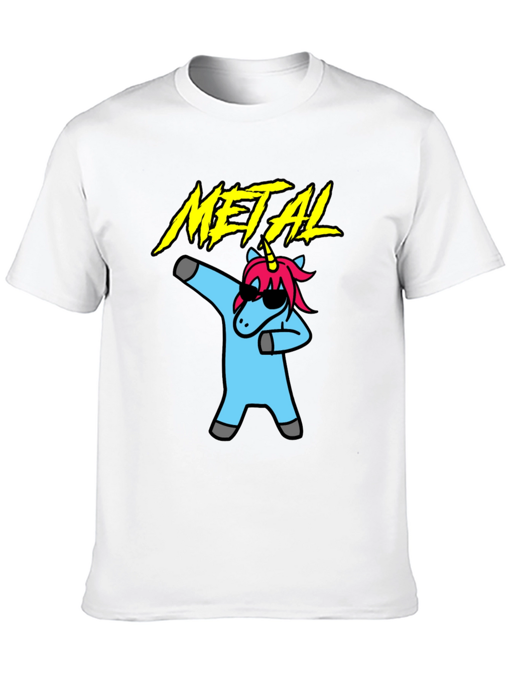 Metal Unicorn Dab T-Shirt - Black