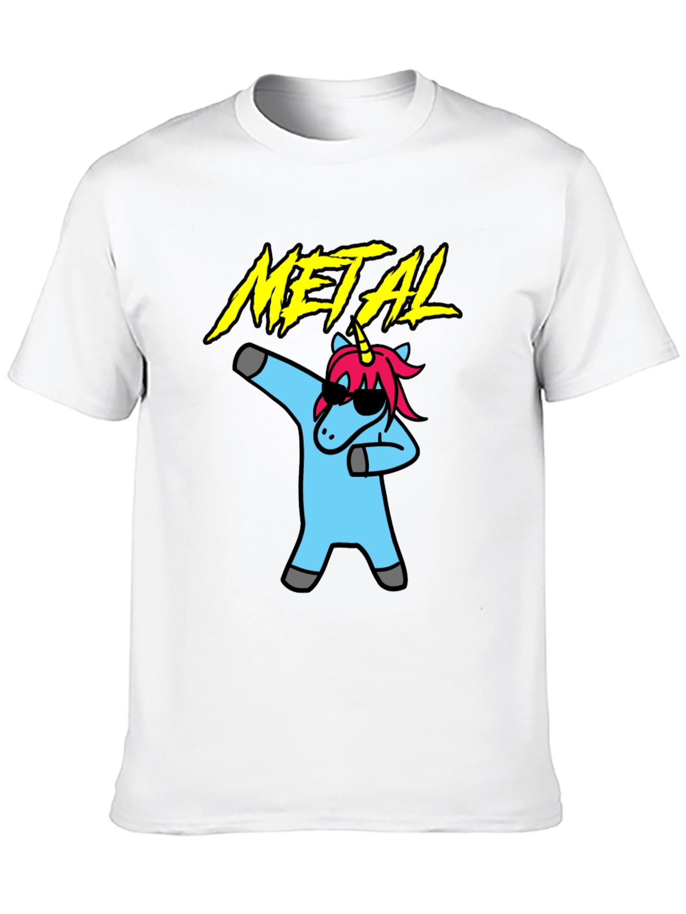Metal Unicorn Dab T-Shirt - Black