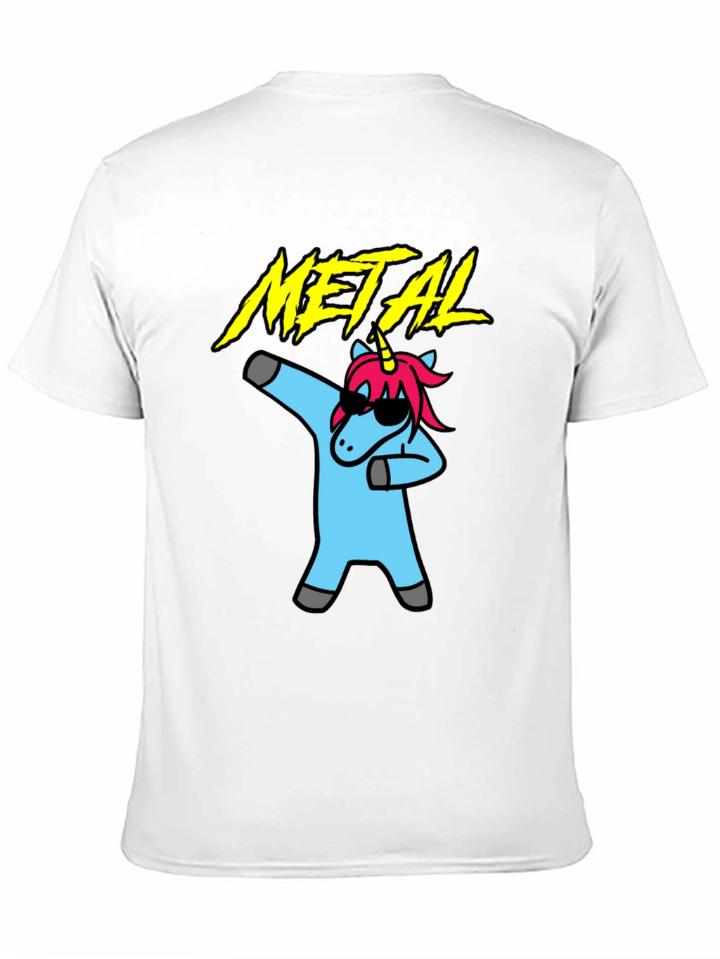 Metal Unicorn Dab T-Shirt - Black