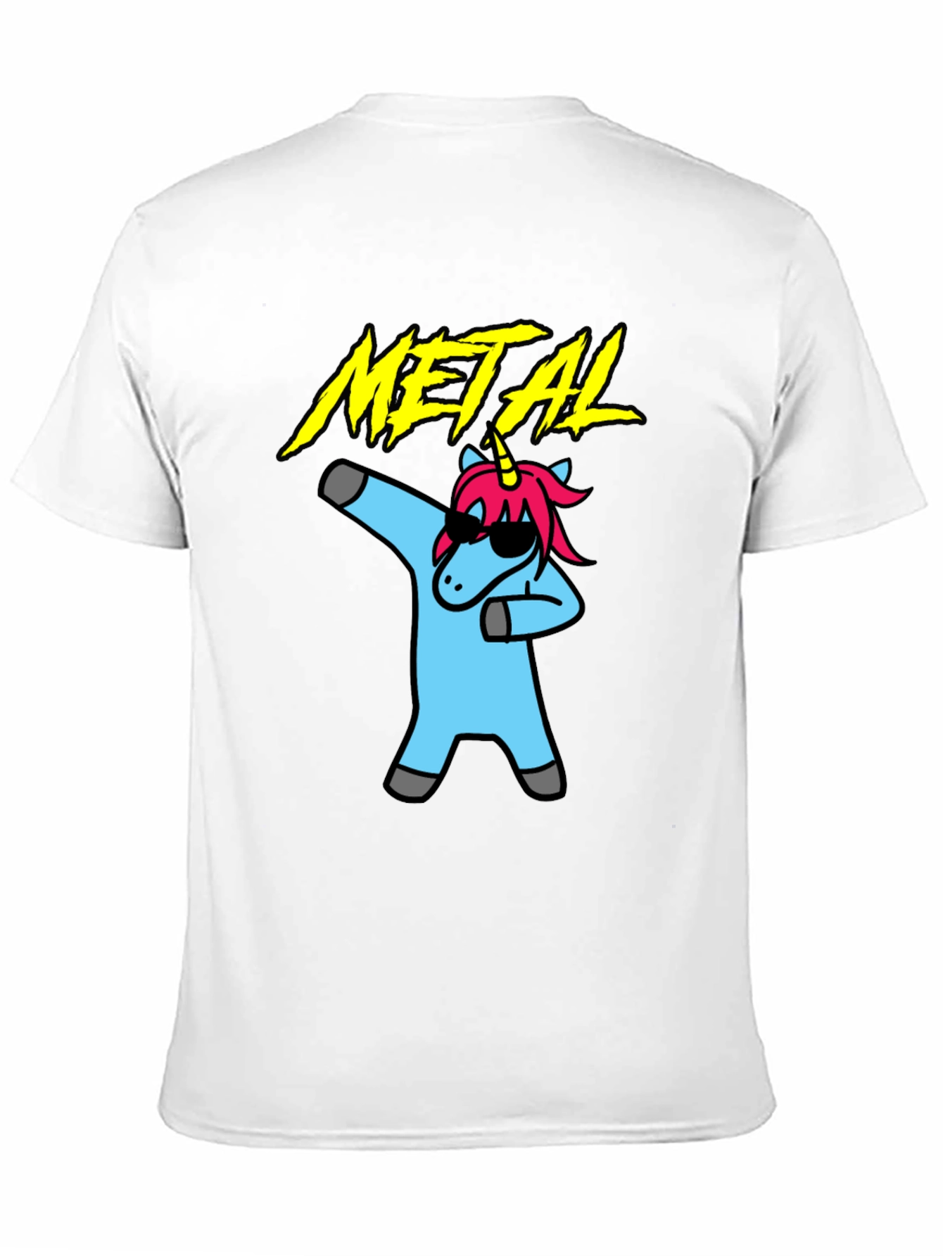 Metal Unicorn Dab T-Shirt - Black