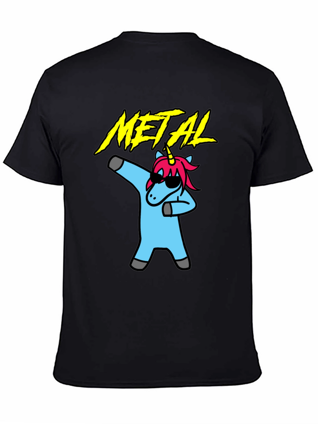 Metal Unicorn Dab T-Shirt - Black