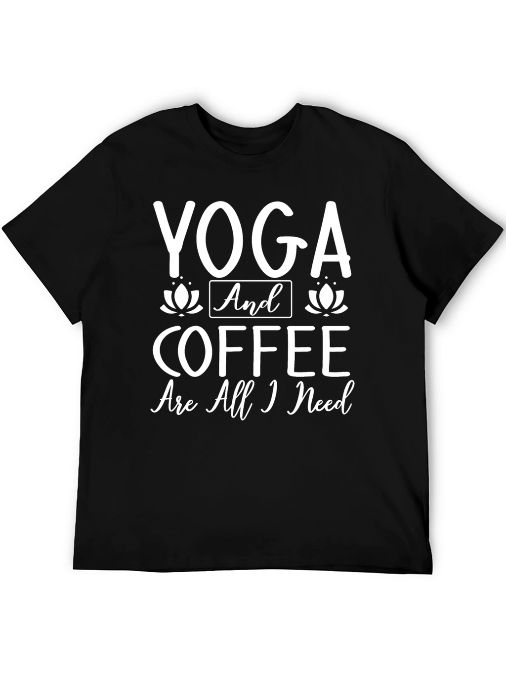 Yoga & Coffee Graphic Tee - Soft Cotton Blend