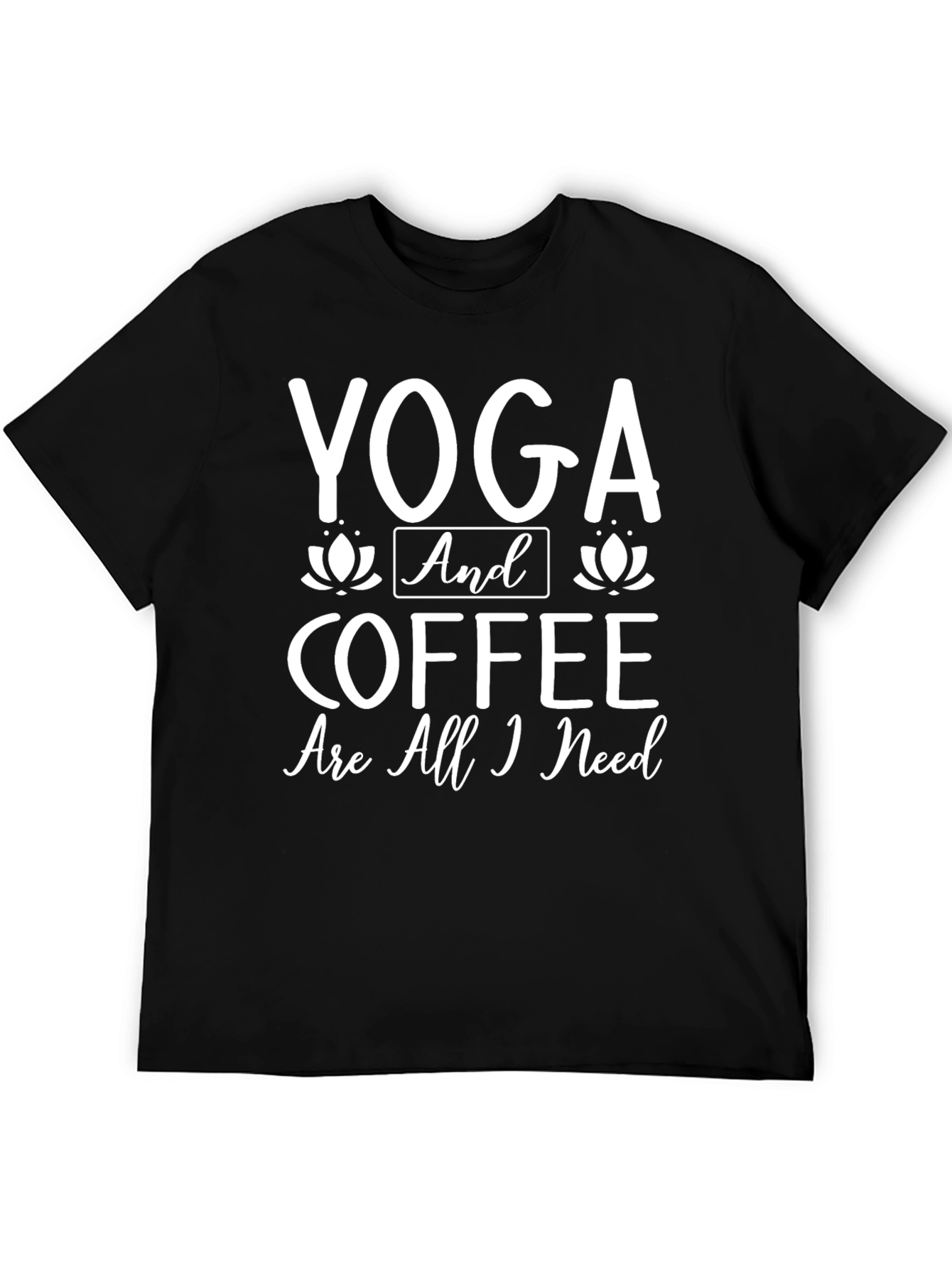 Yoga & Coffee Graphic Tee - Soft Cotton Blend