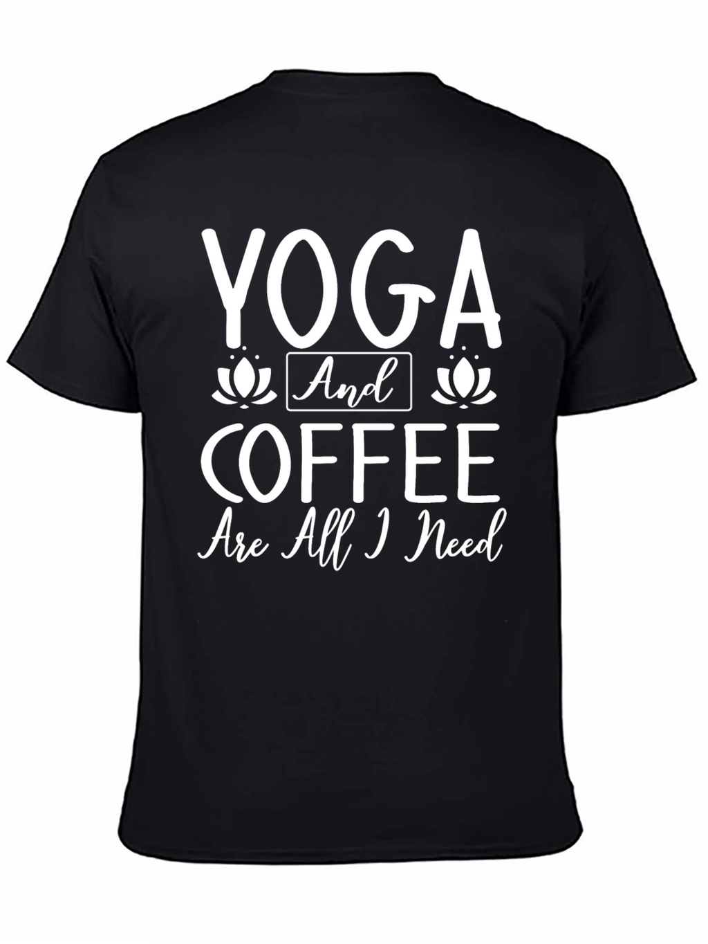 Yoga & Coffee Graphic Tee - Soft Cotton Blend