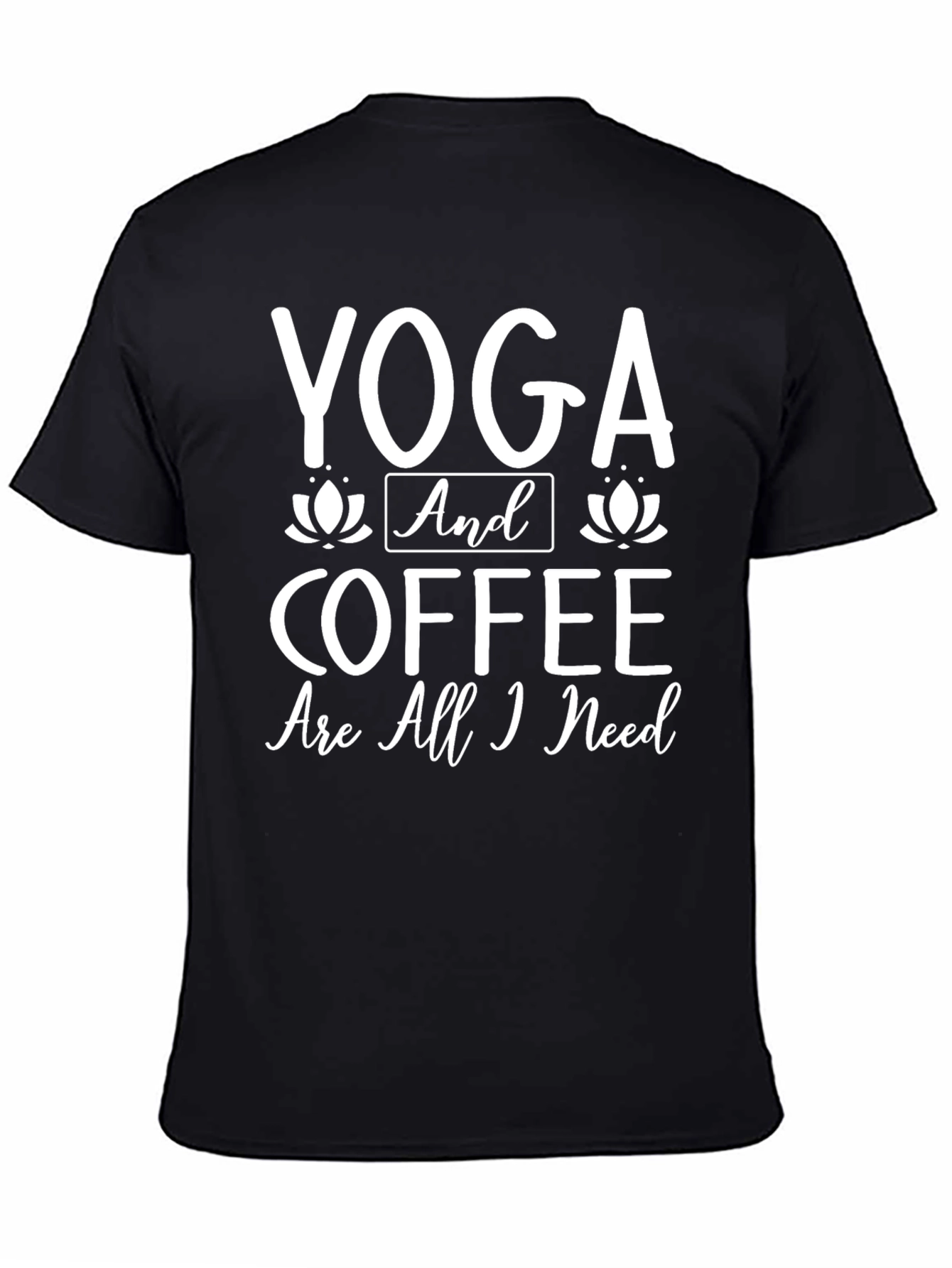 Yoga & Coffee Graphic Tee - Soft Cotton Blend