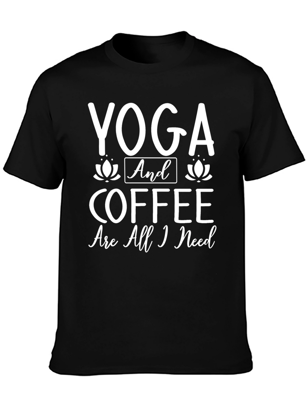 Yoga & Coffee Graphic Tee - Soft Cotton Blend