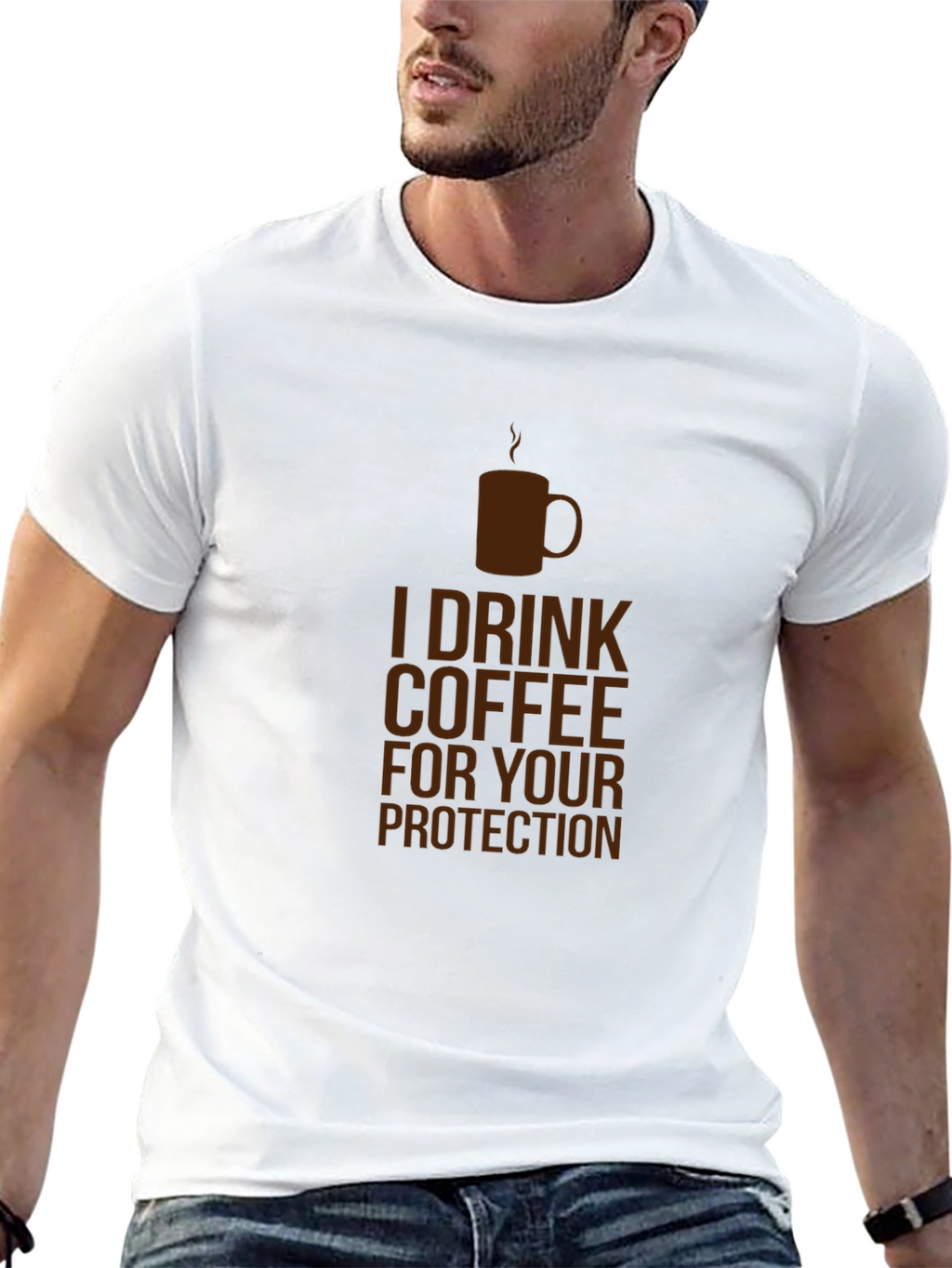 Coffee Protection T-Shirt - Funny Novelty Tee