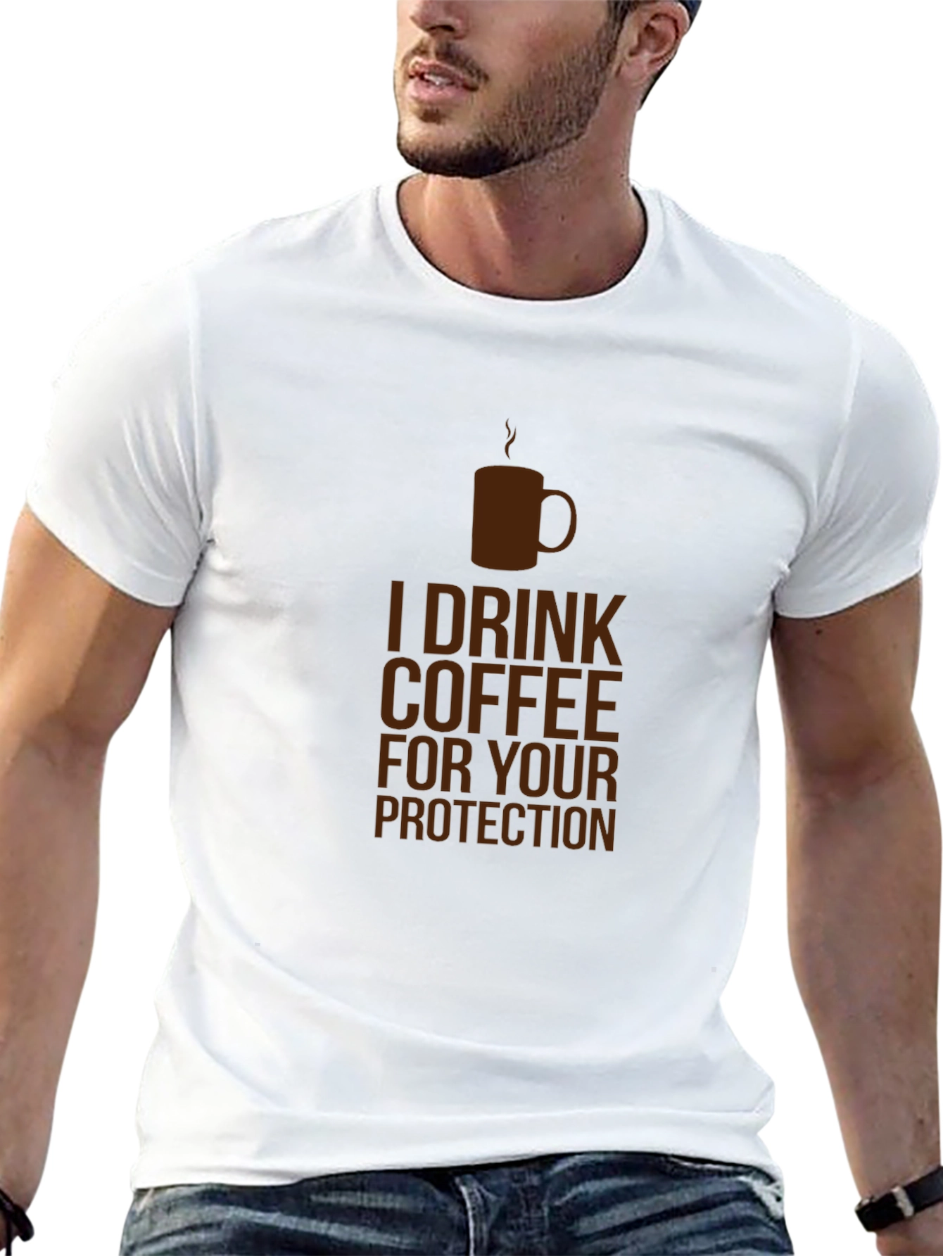 Coffee Protection T-Shirt - Funny Novelty Tee