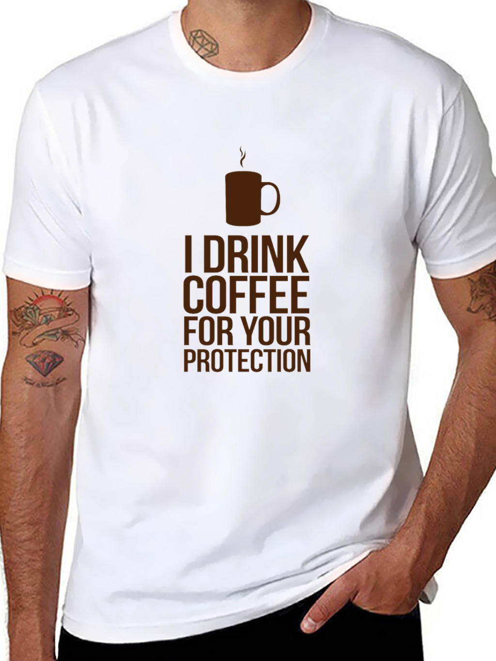 Coffee Protection T-Shirt - Funny Novelty Tee