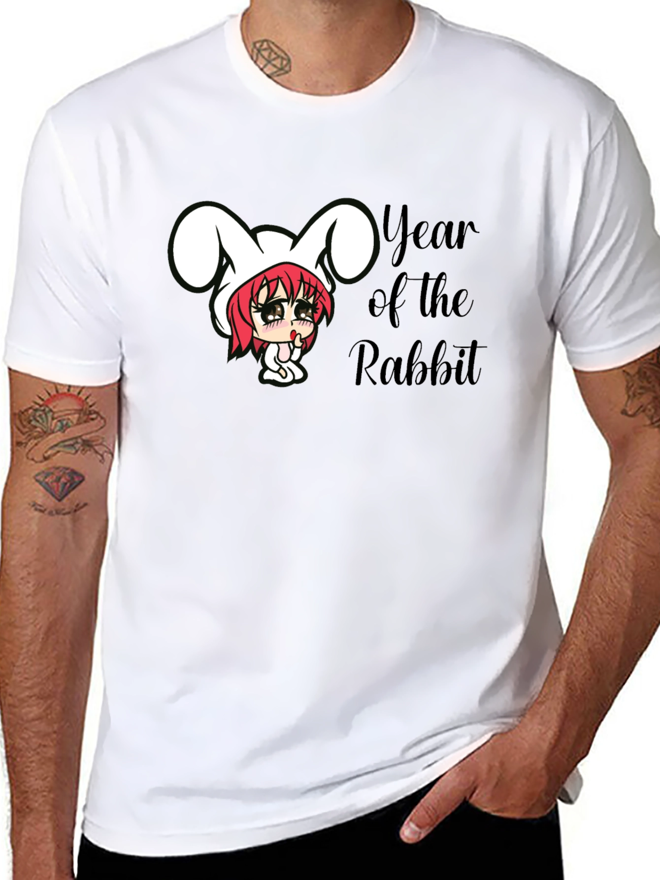 Year of the Rabbit Black T-Shirt