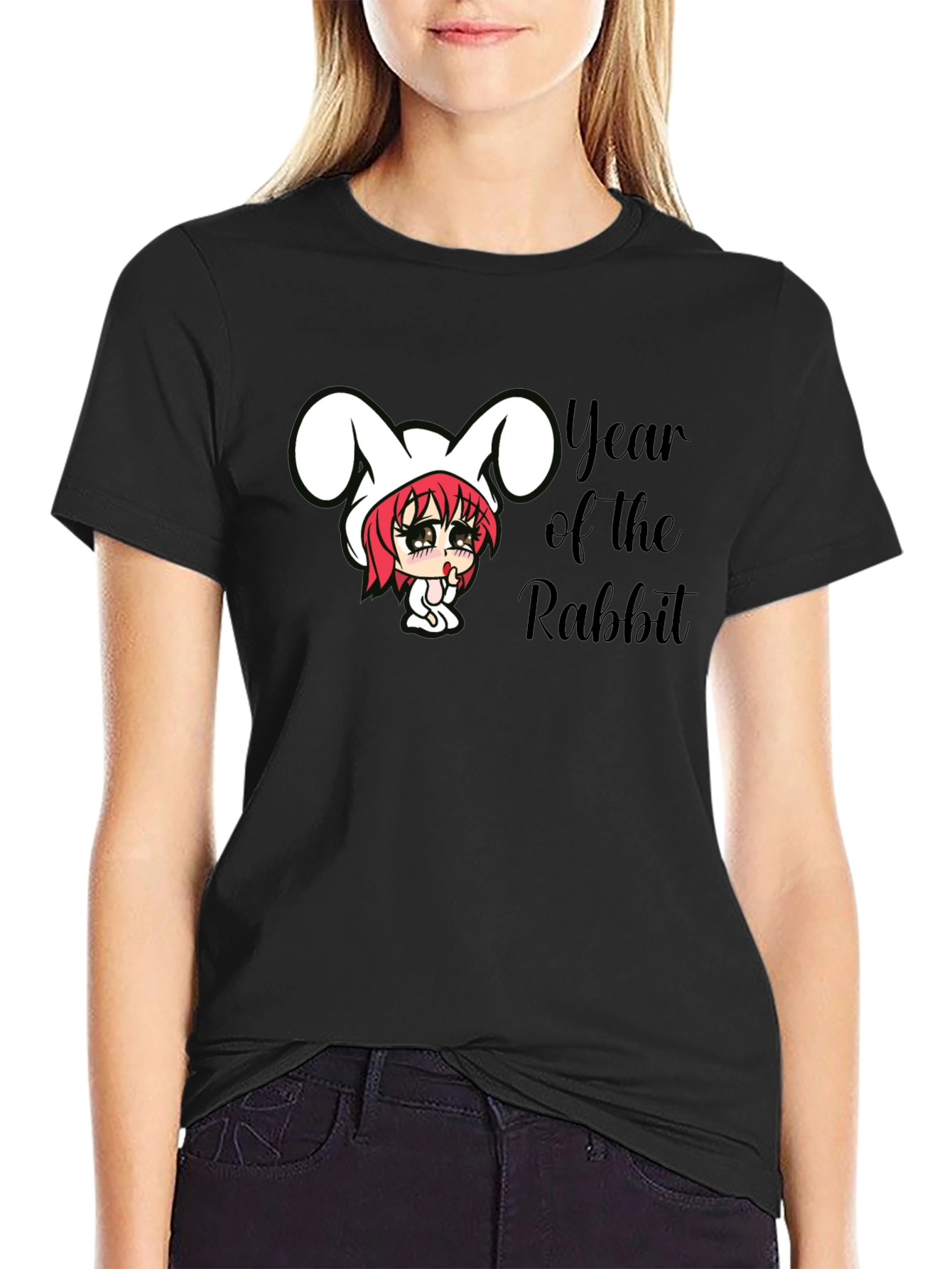 Year of the Rabbit Black T-Shirt